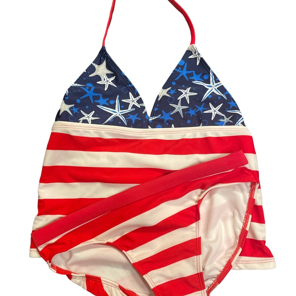 Girls Red White & Blue 2 piece - Picture 3 of 8